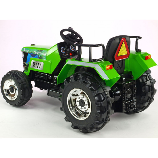 Big Farm velký dětský elektrický traktor s 2.4G dálkovým ovládáním, ZELENÝ